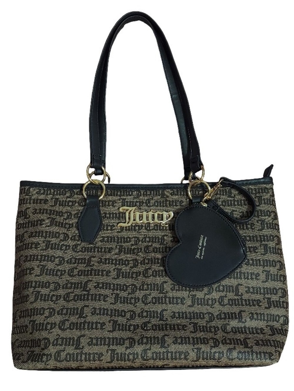 Juicy Couture V Day Edition Medium Tote In Dark Brown/Taupe